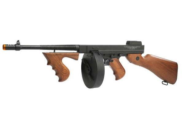 Thompson M1928 Full-Metal Airsoft Submachine Gun, 6mm, Semi-Auto, Wood