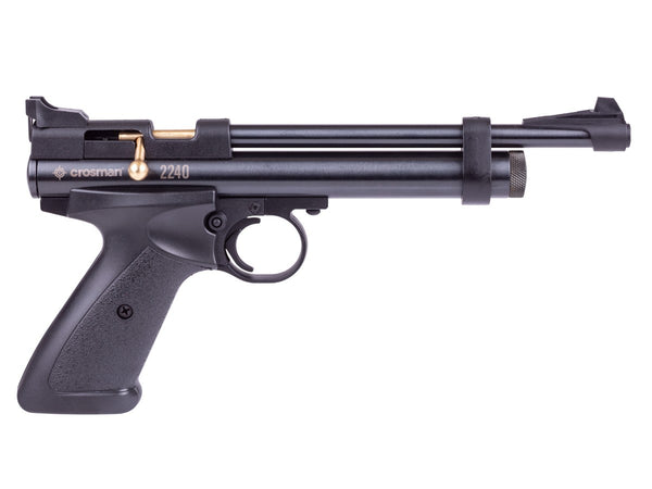 Crosman 2240 CO2 Air Pistol, .22 Cal, Single-Shot, Black, Ambi