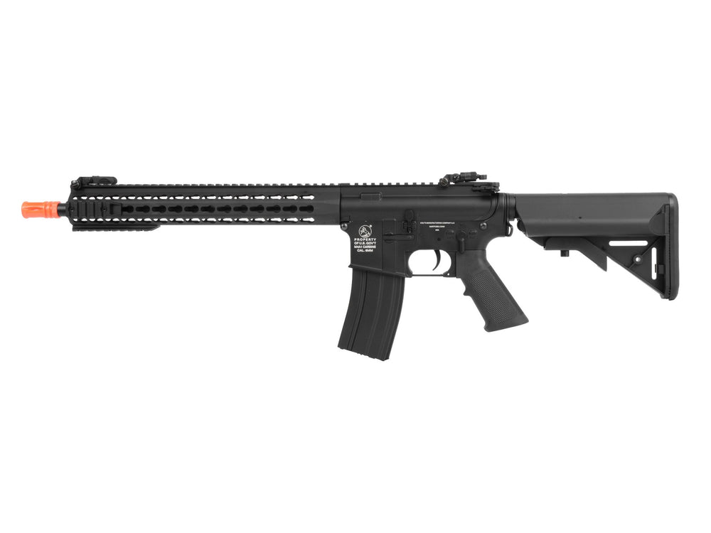 Cybergun Colt M4A1 Long Keymod Full Metal AEG Rifle, Black, .24 Cal