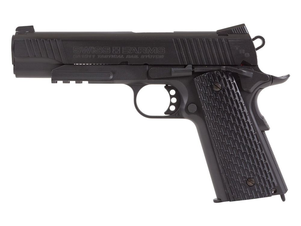 Swiss Arms SA 1911 Tactical CO2 BB Pistol, Black, .177 Cal, Blowback, Polymer