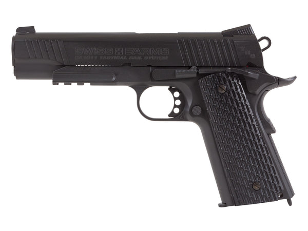 Swiss Arms SA 1911 Tactical CO2 BB Pistol, Black, .177 Cal, Blowback, Polymer