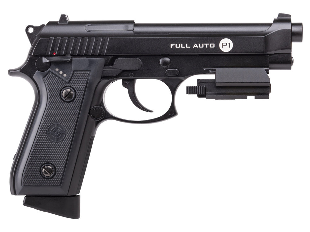 Crosman P1 Full Auto Blowback CO2 BB Pistol with Laser, .177 Cal, Multi-Shot