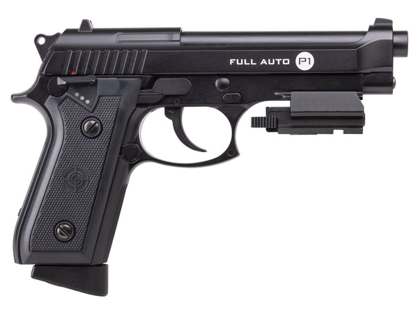 Crosman P1 Full Auto Blowback CO2 BB Pistol with Laser, .177 Cal, Multi-Shot