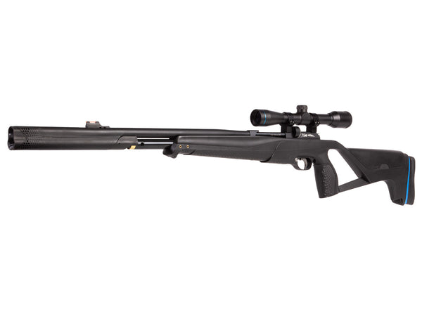 Stoeger XM1 S4 Suppressor PCP Air Rifle, Black, .22 Cal, Single-Shot, Thumbhole, Rifle Combo