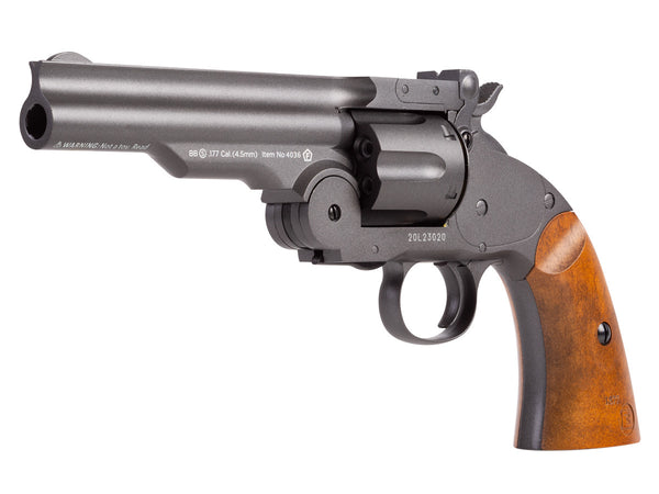 Barra Schofield No. 3 CO2 BB Revolver, 5" Barrel, .177 Cal, Multi-Shot, Black