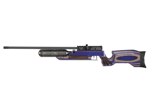 RAW HM1000x LRT Air Rifle, Blue Laminate, No Shroud, .22 Cal, Single-Shot, RH