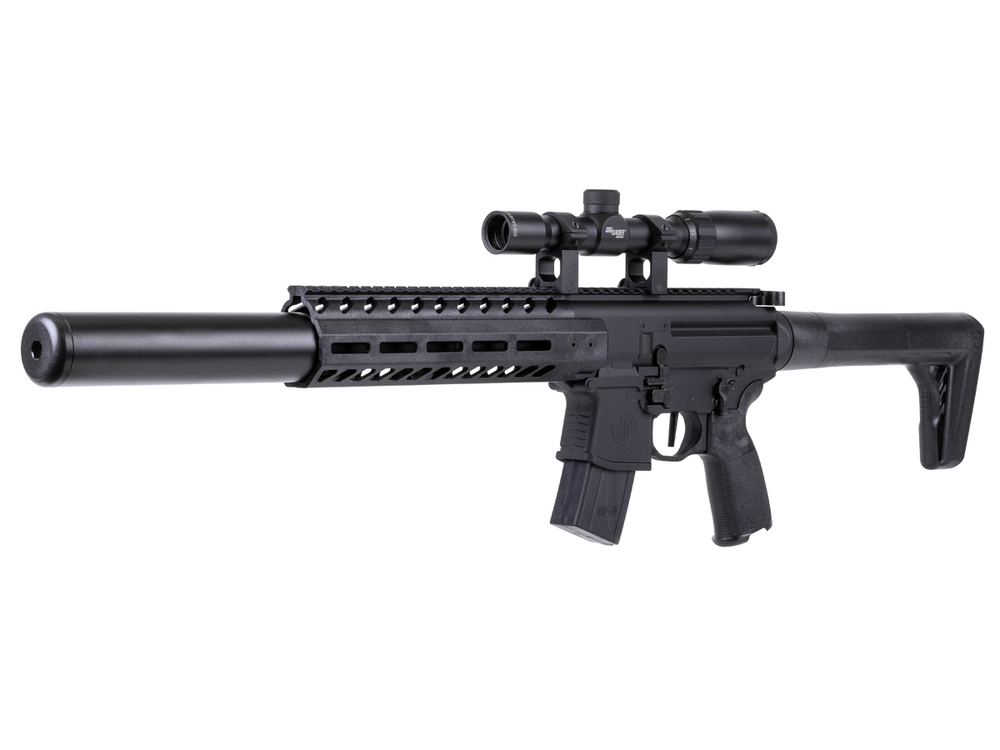 SIG Sauer MCX Pellet Rifle Gen 2, Black, Scoped, .177 Cal, CO2