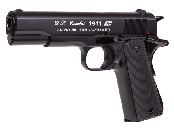 ASG 1911 US-C CO2 Blowback Pistol, .177 Cal, Polymer