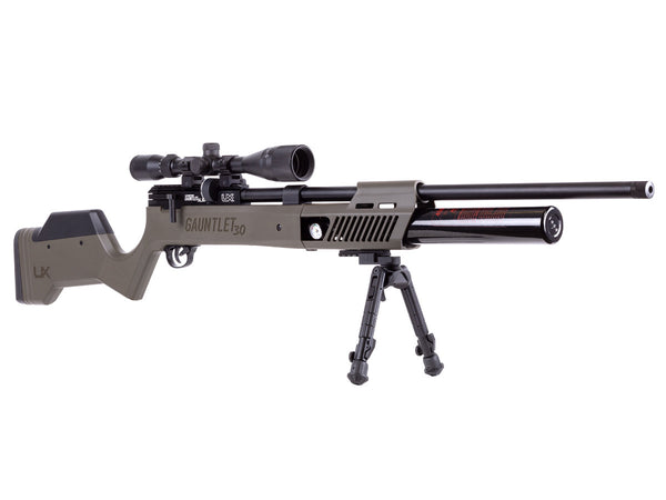 Umarex Gauntlet SL30 PCP Air Rifle Hunting Kit, .25 Cal, Single-Shot, Synthetic
