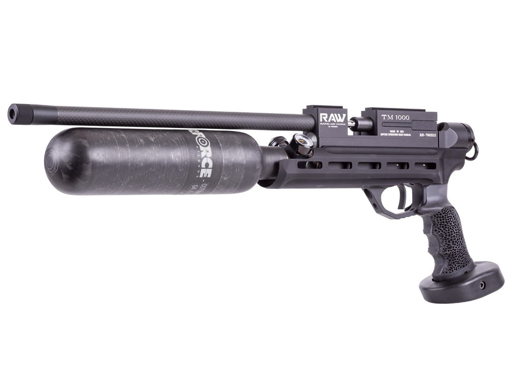 RAW Rapid Air Worx TM1000 Chassis PCP Pistol, Carbon Fiber Bottle