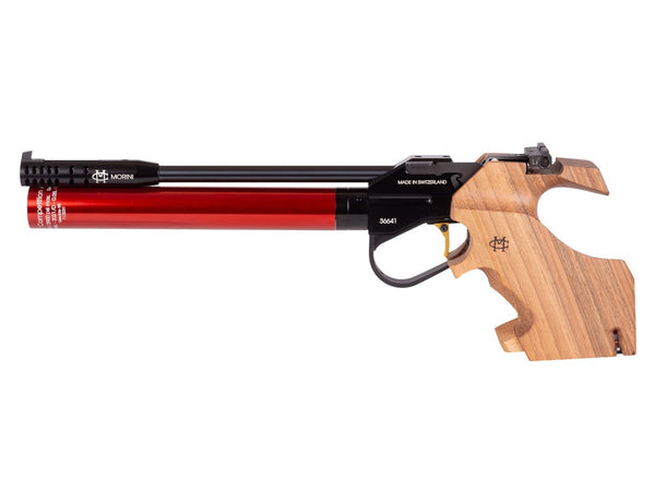 Morini MOR-162EI Short Air Pistol, .177 Cal, Walnut