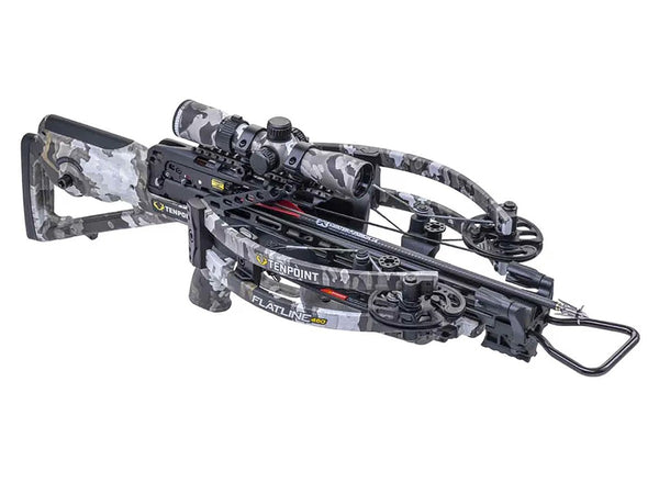TenPoint Flatline 460R Crossbow, ACUslide, RangeMaster 100, Vektra Camo