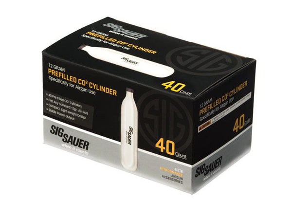 SIG Sauer 12 Gram CO2 Cartridges, 40ct