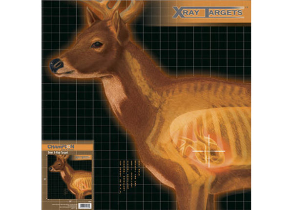 Champion X-Ray Paper Targets, Deer, 25x25 - 6pk