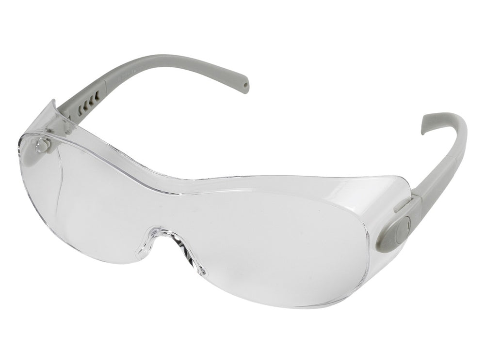 Radians Sheath OTG Anti-Fog Safety Glasses, Fits Over Glasses, Clear Lens, Silver Temples
