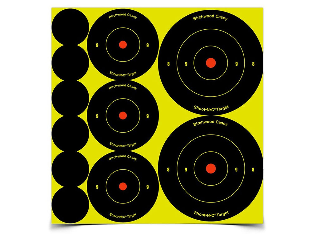 Birchwood Casey Shoot-N-C Self-Adhesive Round Bullseye Targets & Pasters, 121ct
