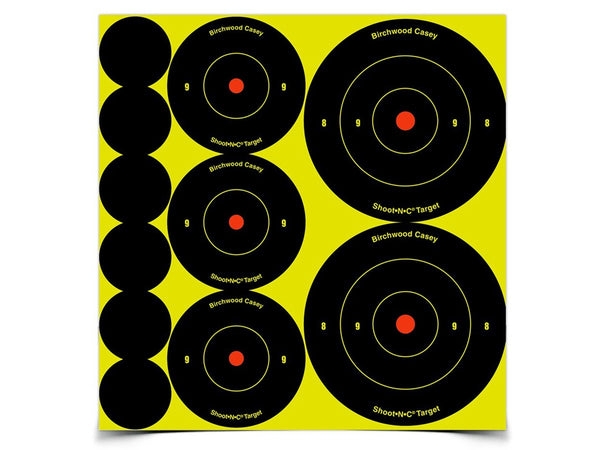 Birchwood Casey Shoot-N-C Self-Adhesive Round Bullseye Targets & Pasters, 121ct