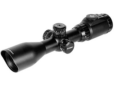 UTG 2-7x44 AO Accushot Scout SWAT Rifle Scope, EZ-TAP, Ill. Mil-Dot Reticle, 1/4 MOA, 30mm Tube, Weaver Rings