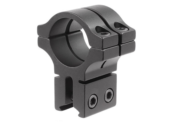 BKL Single 1" Double Strap Ring, 3/8" or 11mm Dovetail, 1" Long, Black