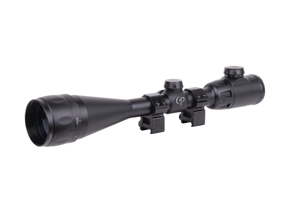 Crosman CenterPoint 6-20x50 AO Rifle Scope, Illuminated TAG-Style Reticle, 1" Tube, Picatinny Rings