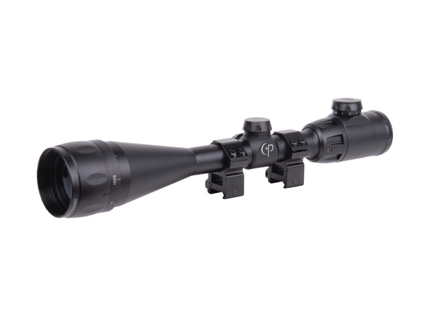 Crosman CenterPoint 6-20x50 AO Rifle Scope, Illuminated TAG-Style Reticle, 1" Tube, Picatinny Rings
