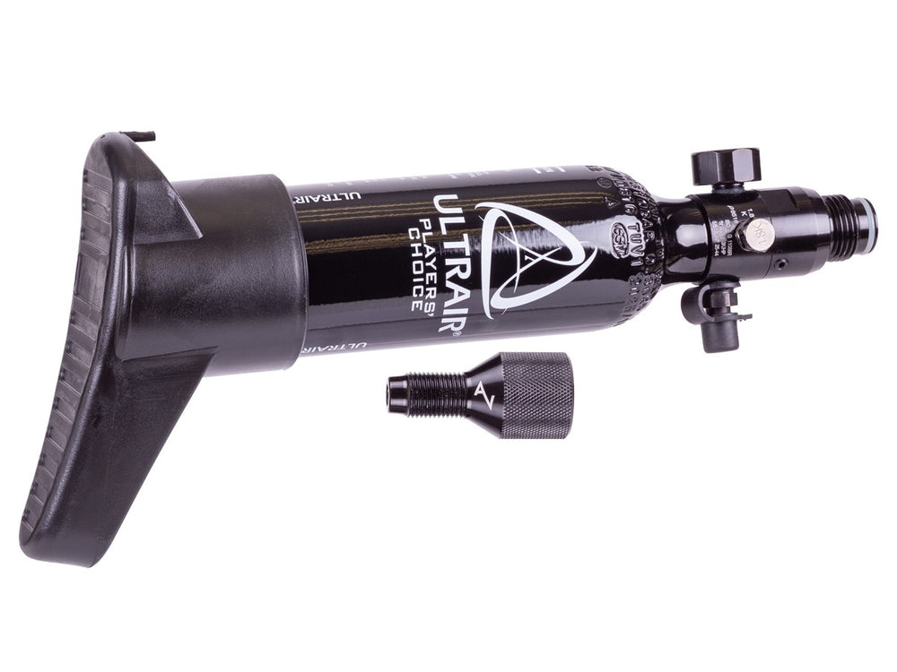Air Venturi Tank With Stock & Adapter, 13 cu in, Aluminum, 3, 000 psi, Black