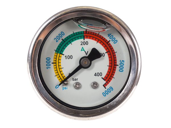 Air Venturi Air Pressure Gauge, 0-6, 000 psi 1/8" BSPP