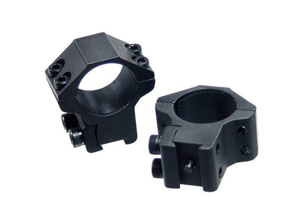 UTG Leapers Accushot 1" Rings, Medium, 3/8" Dovetail, 4 Screws/Cap