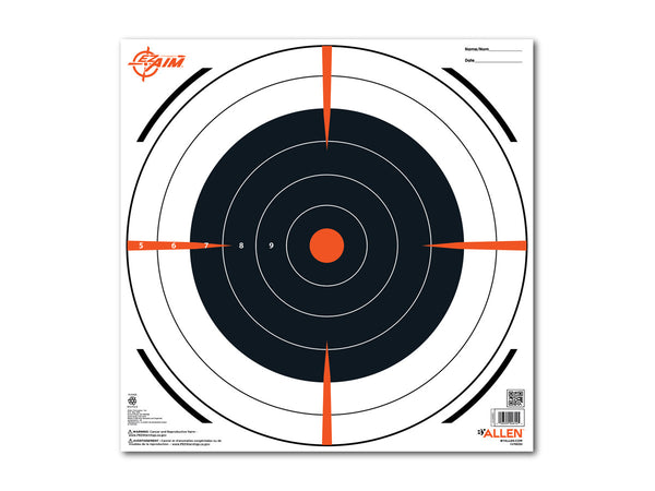 Allen Company EZ Aim Bullseye Target, 12"x12", 13-pack