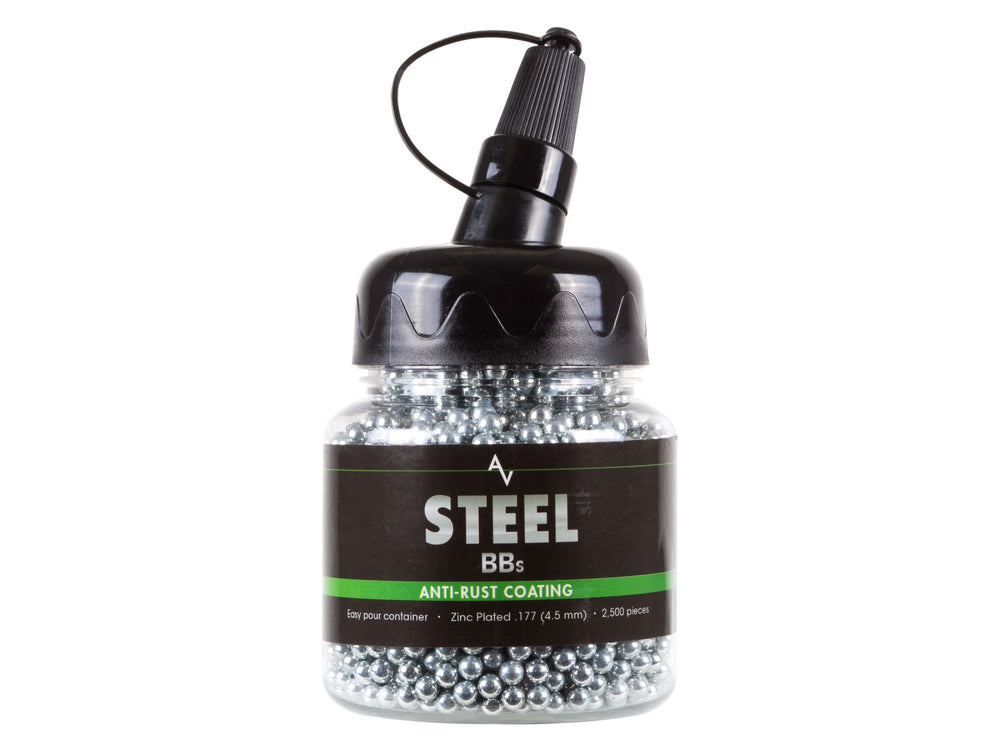 Air Venturi Steel BBs, .177 Cal, 5.1 Grains, Zinc-Plated, 2, 500ct
