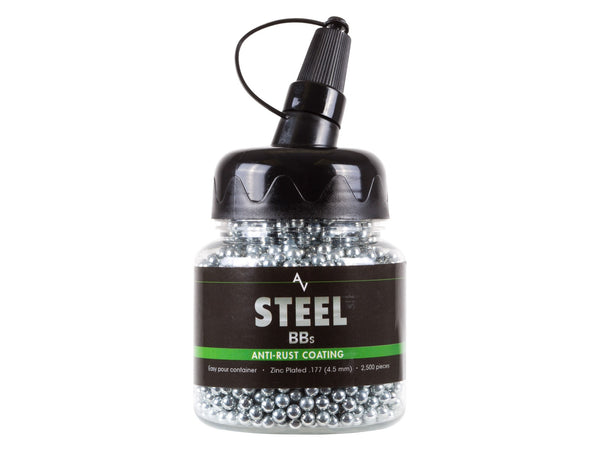 Air Venturi Steel BBs, .177 Cal, 5.1 Grains, Zinc-Plated, 2, 500ct