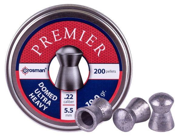 Crosman Premier .22 Cal, 19 Grains, Domed, 200ct
