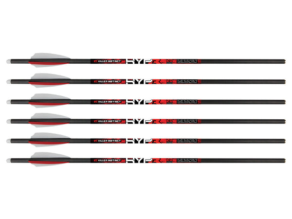 Killer Instinct HYPR 20" Crossbow Bolts, 6 pack