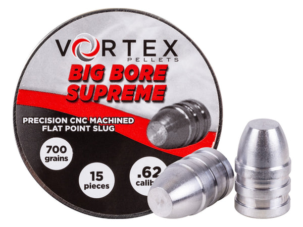 Hatsan Vortex Big Bore Supreme Slugs .62 Cal, 700gr, Flat Nose, 30ct