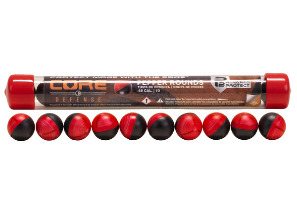 P2P Core Defense Pepper Rounds, .68 Cal, 10ct