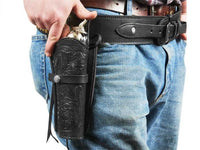 Western Justice Gun Belt, 30-34" Waist, .38-Cal Loops, 2.5" Wide, Black Leather - photo 7