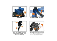 UTG Folding Metal Bipod, Quick-Detach, Rubber-Armored, Panning, Telescoping Legs - photo 5