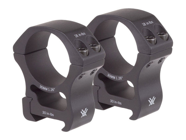 Vortex Pro Series 30mm Rings, High, Weaver/Picatinny