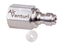 Air Venturi Male Quick-Disconnect, 1/8" BSPP Female Threads, Steel, Rated to 5000 PSI, Incl. Delrin Seal - photo 1