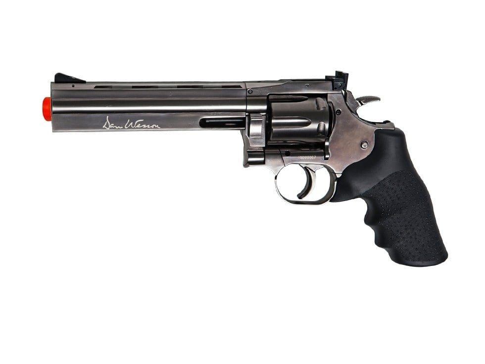 Dan Wesson 715 6" CO2 Airsoft Revolver, Steel Grey, 6mm