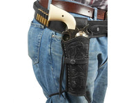 Western Justice Gun Belt, 48-52" Waist, .38-Cal Loops, 2.5" Wide, Black Leather - photo 8