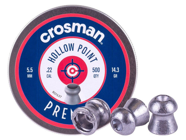 Crosman Premier .22 Cal, 14.3 Grains, Hollowpoint, 500ct