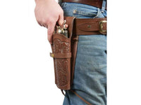 Western Justice Gun Belt, 30-34" Waist, .38-Cal Loops, 2.5" Wide, Chocolate Leather - photo 8