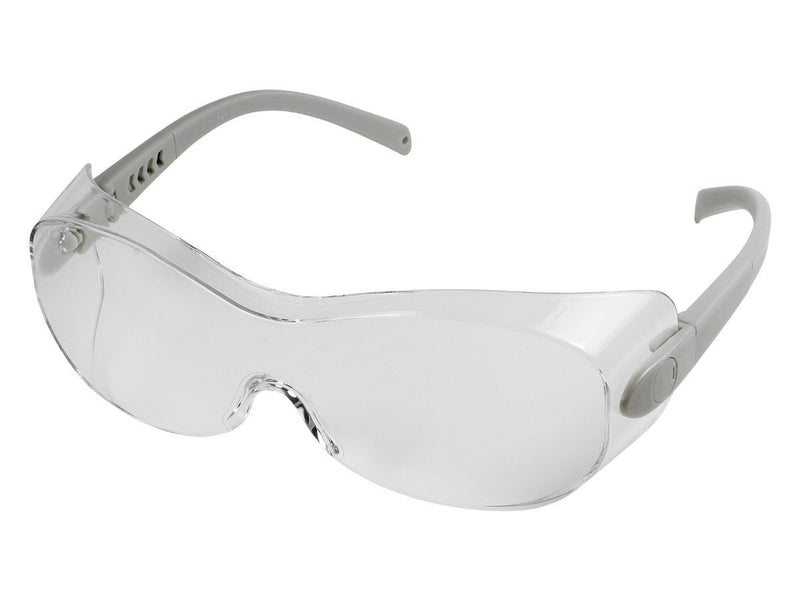 Radians Sheath OTG Anti-Fog Safety Glasses, Fits Over Glasses, Clear Lens, Silver Temples