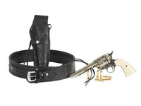 Western Justice Gun Belt, 30-34" Waist, .38-Cal Loops, 2.5" Wide, Black Leather - photo 5
