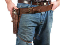 Western Justice Gun Belt, 48-52" Waist, .38-Cal Loops, 2.5" Wide, Chocolate Leather - photo 6