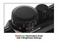 UTG 1x30mm Compact ITA Red/Green Circle Dot Sight, 1/2 MOA, Integral Quick-Detach Weaver/Picatinny Mount - photo 5