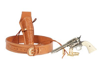 Western Justice Gun Belt, 48-52" Waist, .38-Cal Loops, 2.5" Wide, Natural Leather - photo 5