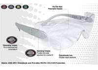 Radians Sheath OTG Anti-Fog Safety Glasses, Fits Over Glasses, Clear Lens, Silver Temples - photo 2